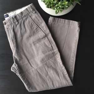 Lands' End Tailored Fit Grey Chino